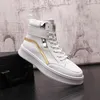 Sneakers da uomo in pelle PU bianca Scarpe casual punk Hip Hop Stivaletti con zip maschili alti da uomo Zapatillas Hombre