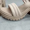 Sandali Summer Women Slifors Open-Toe di grandi dimensioni 42 tacchi alti Ladies Piattaforma impermeabile per torta spugna con talloni spessi