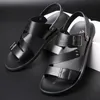 Sandals 2022 Casual Comfortable Barefoot Men Pentoufle Homme Adult Leather Genuine Summer Shoes Man