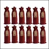Christmas Decorations Festive Party Supplies Home Garden 19Colors Chrismas Gift Bags Red Wine Bottle Er Bag Xmas Champagne Winebagxmas Gif