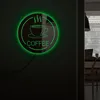 Lampada da parete Coffee Station Negozio Illuminazione a LED Insegna Specchio Decorazioni per la casa Cafe House Luci novità Regalo aperto aziendale per BaristaWall