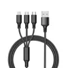 3 in 1 USB Cables for Apple Iphone Huawei Samsung Charging Charger Micro US B Cable suitable to Android Type C Phone Cable