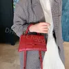 New Shoulder Bags Luxurys Designers Famous Mini Half Moon Bag lady Canvas Crocodile Wallets Fashion Diamond Lattice Women tote Letter purse Clutch Lady handbags