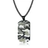 Подвесные ожерелья Modyle Cool Camouflage Dog Tag Ожерелье для мужчин из нержавеющей стали армия мужской воротнич