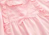 Neonato estate ragazza vestiti 0-3 vestiti del bambino tuta ropa bebe pizzo neonato pagliaccetto principessa battesimo festa battesimo G220510