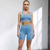 New Camouflage Seamless Yoga Suit Clothing For Women Gym Running Bra Boxer Fitness Shorts Two Piece Set J220706