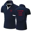 Anpassade varumärken Mens T Shirt Casual Fashion Bortable Short Sleeve Polo Shirts Summer Streetwear Homme Tee Tops Diy Your 220712