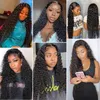 Brazilian Kinky Curly For Women HD Transparent Lace Front Human Hair Wig Pre Plucked 4x4 13x4 Frontal Wigs Remy 220609