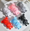 Cube Bear Shaped USB Mini Fan Party Favor Rechargeable Bundles Handheld Electroplating Bears Outdoor Creative Desktop Mute Charging Portable Fan