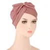 Glitter Women Muslim Cross Bowknot Hijab Håravfall Underscarf Cap Hat Indian Headwear Wrap Bonnet Turban Beanies Chemo Cover Ny