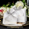 10 unids Favores de boda Bolsa de embalaje Caja de regalo de papel para invitados Día de San Valentín Compromiso Fiesta de cumpleaños Cajas de dulces con cinta 220427