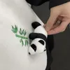 Herrtröjor tröjor hösten panda docka broderi par lösa casual kawaii plysch tröjor 2022 indie mode y2k överdizedmen's