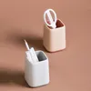 Pencilfodral Desk Pen Holder Cute Two-Tone Pencils Cup Desktop Organizer Make Up Brush Stand för Desk Vanity Table Office Supplies Wh0586