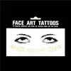 Face Flash Tattoo Festival Festa Corpo Glitter Arte facial Adesivo de tatuagem Decalques para os olhos Sombra para os olhos Sardas Corretivo Padrão de pontos