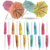 Bar Tools Umbrella Parasol Cocktail Picks Cupcake Toppers Luau Toothpicks Hawaiian Party Decorations Multicolored XBJK2204