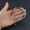 Oregelbunden natursten Chip Armband Strand Yoga Chakra Crystal Healing Gemstone Armband för kvinnors modesmycken