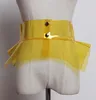 Belts Spring Summer Women Fashion Designer Plastic PVC Clear Belt Ruffles Asymmetric Peplum Corset Sexy Club Night BarBelts