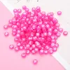 100 pcs/lot bricolage perle en vrac pour bijoux Bracelets collier faisant des accessoires artisanat acrylique Rose rose couleur lettre perles transparentes