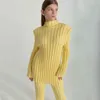 Sweter mody Mozision Dwuczęściowe zestawy dla kobiet w 2021 roku Zima Zimowa damska swobodne sweter Tops Spods Suits Ladies T220729