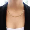 Modeketting ketting vrouwen eenvoudige roestvrij staal Cubaanse papieren clip combinatieketting ketting voor vrouwen sieradencadeau