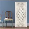 3D Vintage Wallpaper Door Sticker Wall Paintngs European Style Relief Floral Mural Living Room Bedroom Kitchen PVC Door Stickers7382405