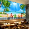 HD 3D Papier peint Mural Beach Paysage Photo Fonds d'écran pour salon Chambre à coucher Chambre à coucher TV Fond de décor peinture fond d'écran