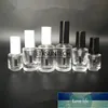 5ML 10ML 15ML زجاجات الزجاج الفارغة زجاج زجاجات مع غطاء أبيض مع فرشاة مستحضرات التجميل حاوية زيت الأظافر