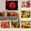 Boho Wall Hanging Fruit Rugs Art Hippie Home Decor Rug Bedroom Living Room Tapestry Tapiz J220804