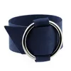 Simple Circle Round Flannel Bracelet Bangle Cuff Wristband Metal Round Buckle Bracelets for women Fashion Jewelry