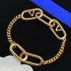 Bracelet de chaîne en or Femmes Street Fashion Bracelets pour hommes Designer Bijoux Snap Anneau Womens Accessoires Designers Chains Nice D228109F