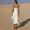 ضمادة فستان وصول أبيض ضمادة اللباس bodycon نساء الصيف ميدوي مثير الحزب فستان الزفاف المساء ملابس النادي 220629