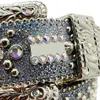 Cinturas de diseñador para mujeres BB Simon Rhinestone Cinturón con diamantes de imitación Bling como regalo