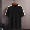 Kore tarzı Marka Moda Siyah Beyaz Polo Gömlekler Kısa Kollu Erkek Yaz Nefes Alabilir Üstler Tee Büyük Boy 6xl 7xl 8xl 220708