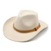 Western-Cowboy-Zylinder für Damen und Herren, Fedora-Hut, Filzhüte, Damen-Mann-Fedoras, weiblich, breite Krempe, modische Herbst-Winter-Outdoor-Reisekappen, Party, Weihnachtsgeschenk 2022