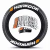 8 pçs para hankook pneu carta adesivo universal decalques roda automática pneu letras com acessórios carro 3d decalques adesivos Y220609