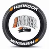 8 PZ Per HANKOOK Adesivo per lettere di pneumatici Decalcomanie universali Adesivo per ruote auto Lettere di pneumatici con accessori Adesivi per decalcomanie per auto 3D Y220609