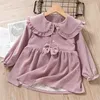 Baby Girls Dress Winter born Toddle Baby Long Sleeve Party Dress Sweet Bow Kids Clothing Soft Cotton OutfitsChristmas LJ201223