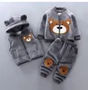 Completi di abbigliamento Moda Neonati maschi Vestiti Autunno Inverno Caldo Ragazze Bambini 3 pezzi Completi Completi Nati Set per neonatiAbbigliamento