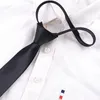 Mężczyźni krawą garnitury Zipper leniwa chuda szyja 5 cm na ślub swobodny krawat