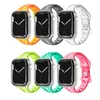 أزياء سوار حزام حلقة المعصم الصافية لسلسلة Apple Watch Series 7 6 5 4 3 2 41mm 45mm