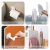 L-Type Utility Hooks Telescopic Arm Punch-Free Pot Lid Roll Paper Holder for Towel Coat Multipurpose Self Adheisve Hangers