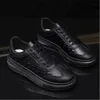 Cool New Men Leather Air Cushion Sneakers Street Trend Crocodile Print Man Casual Sport Walking Shoes AC