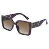 Lettre de luxe imprimer des lunettes de soleil Femmes Leopard Black Square UV400 SUN VERRES SORTIONS Brand de mode tendance Big Shades PC Frame9608253