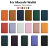 Apple Magsafe Leather Wallet Magnetic Pouch IDカードホルダー用のApple Magsafeレザーウォレット15 14 13 12 Pro Maxバックケースカードポケットスロットバッグ
