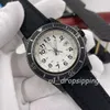 Drop - Mechanical Watch Mens Watches 46mm Large White Dial Rubber Strap Rotatable Bezel Fashion Wristwatch261C
