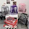 Рюкзак большая мощность ПВХ прозрачные женщины высококачественные водонепроницаемые школьные школьные сумки модные путешествия спортивные рюкзаки