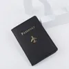 Titolari di carta da 10 pezzi da donna PU piccolo aereo stampe copertina per passaporto da viaggio colore misto