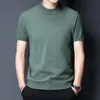 Erkek Tişörtler Yaz Erkekler Katı Kısa Kollu T-Shirt Leisure Sweater Moda Yarım Alt Gömlek Beltlank Teesmen's
