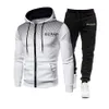 Men's tracksuit casual men's suit fleece sportswear jogging suit 2022 autumn and winter new