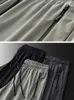 Summe Mens Sweatpants Breattable Nylon Spandex Sportswear Zip Pockets Straight Byxor Male Long Casual Track Pants 8xl 220621